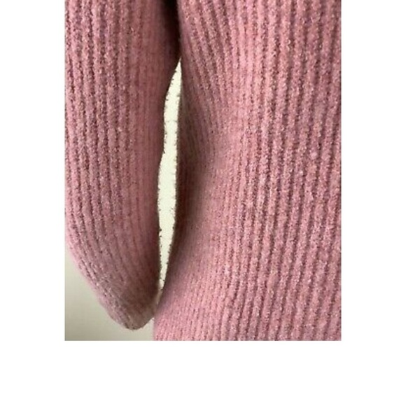 Madewell Sz XS Northfield Mock Neck Sweater Pink Acrylic Wool Nylon Pullover - Picture 6 of 8